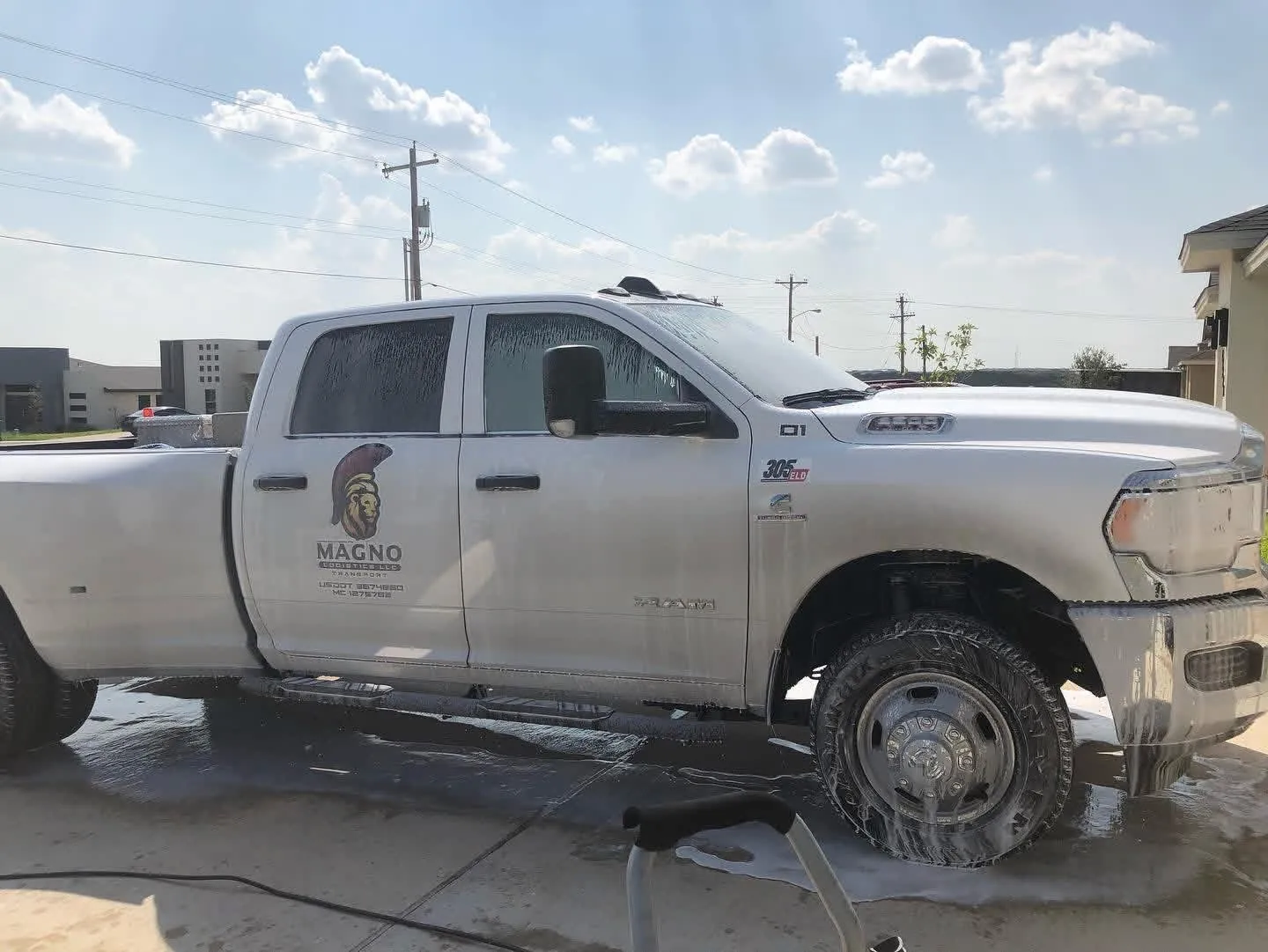 RAM fleet truck during washing